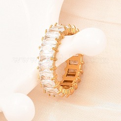 Кольца из нержавеющей стали 304 с микропаве из кубического циркония RJEW-D336-11G