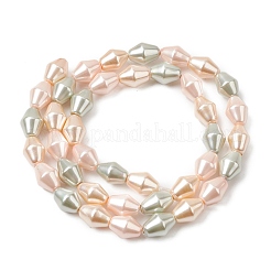 Нити бусин-имитаторов из гальванизированного непрозрачного стекла с имитацией жемчуга&nbsp;EGLA-H113-05D