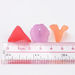 Смешанные прозрачные акриловые цветочные бусины X-PL551M