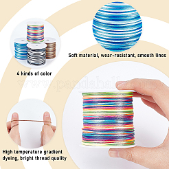 4 рулон 4-цветного градиентного полиэстерового шнура для вязания в китайском стиле OCOR-PH0001-84