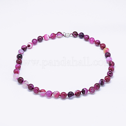 Collane di perline agata naturale&nbsp;NJEW-K107-03