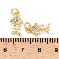 Латунные микропаве прозрачные кубические циркониевые подвески&nbsp;KK-G549-12G