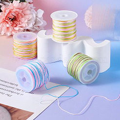 4 рулон двухцветного окрашенного сегментного нейлонового китайского узелкового шнура&nbsp;NWIR-TA0001-14