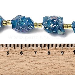 Гальванизированные нити из необработанных натуральных аметистов&nbsp;G-Z131-J02-01