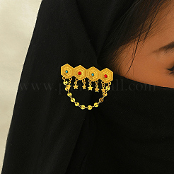 Элегантные броши в виде звезды из латуни в ближневосточном стиле для женщин LM4618