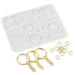 Stampi fai da te in silicone per portachiavi kit per la realizzazione di teschi&nbsp;DIY-TA0011-70