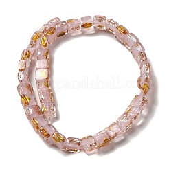 Бусины ручной работы из золотой и серебряной фольги в технике лэмпворк&nbsp;FOIL-C001-01C-07