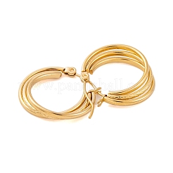 Ионное покрытие (ip) серьги-кольца из нержавеющей стали 304 для женщин&nbsp;EJEW-P279-30G