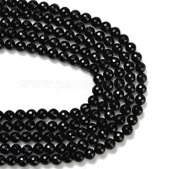 Бусины из натурального черного оникса&nbsp;G-C280-B01-8mm