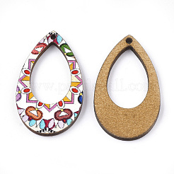 Pendentifs en tilleul imprimé&nbsp;WOOD-S045-001B