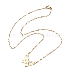 Ожерелья с подвеской в виде полой бабочки из нержавеющей стали 304&nbsp;NJEW-JN04814-02