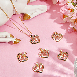 6 шт. Латунные подвески с микропаве&nbsp;ZIRC-BBC0003-15