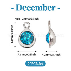 20 Stück facettierte Glasanhänger&nbsp;RGLA-TADJ0001-01J