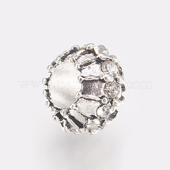 Старинное серебро покрытием сплава европейских бисер MPDL-L016-01C