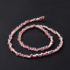Millefiori a mano fili di perline di vetro&nbsp;LAMP-J035-4mm-62
