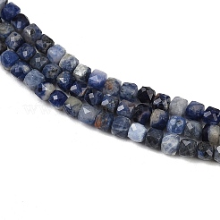 Природный содалит бисер нитей G-RM2025-D48-4x4mm