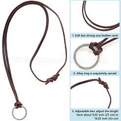 Шнуры из сплава коровьей кожи шейный шнур&nbsp;AJEW-WH20004-31A