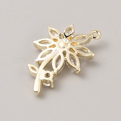 5шт латунные подвески с микропаве и кубическим цирконием&nbsp;FIND-WH0148-118G