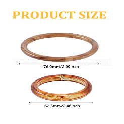 2шт 2 стиля браслетов из смолы для женщин&nbsp;BJEW-LP0004-48B