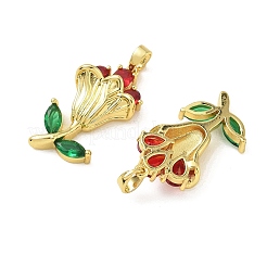Pendentifs avec zircon cubiques à micro-pavés en laiton&nbsp;CU-CBA8C34-02G-03