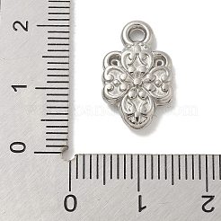 変色防止304ステンレススチールペンダント  花のチャーム  ステンレス鋼色  17.5x10.5x3mm  穴：1.8mm&nbsp;STAS-Q334-54P