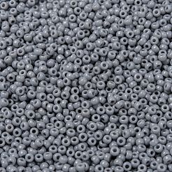 MIYUKIラウンドロカイユビーズ  日本製シードビーズ  8/0  （rr498)不透明セメントグレー  8/0  3mm  穴：1mm  約19000~20500個/ポンド&nbsp;SEED-G008-RR0498