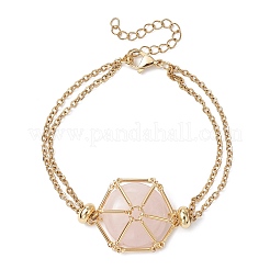 Латунный плетеный мешочек для макраме&nbsp;BJEW-JB09833-01