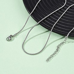 Ожерелья из круглой цепочки-змейки из нержавеющей стали 304 NJEW-T016-19P