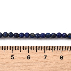 Нитки бусины из натурального ляписа-лазури G-L621-B10-4mm-A