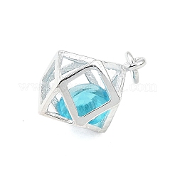 S925 стерлинговое серебро с подвесками из кубического циркония STER-Q006-07B-P