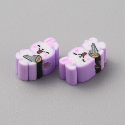 Cartoon handgefertigte Polymer-Ton-Perlen&nbsp;CLAY-WH0011-03E