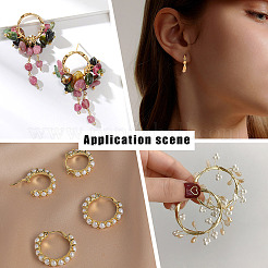 20 пара серег-колец из нержавеющей стали 201 EJEW-UN0001-93