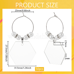 Пустые акриловые подвески для бокалов для вина&nbsp;AJEW-AB00151