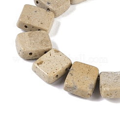 Нити натуральных бусин из яшмы белого цвета G-K362-C01-01