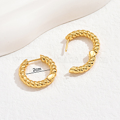 Латунные витые спиральные серьги-кольца UF5324