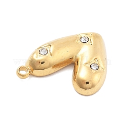 Подвески из нержавеющей стали 304 со стразами&nbsp;STAS-R155-035G-G