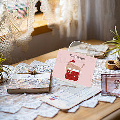 Акриловые наклонные стенды для открыток&nbsp;ODIS-WH0078-86C