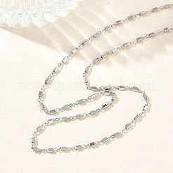 女性用1.5mm 304ステンレススチール製直方体リンクチェーンネックレス  変色なし  ステンレス鋼色  15.75インチ（40cm）&nbsp;NJEW-G201-03P