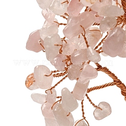 Decorazioni per alberi di natale con scaglie di quarzo rosa naturale&nbsp;DJEW-K028-02B