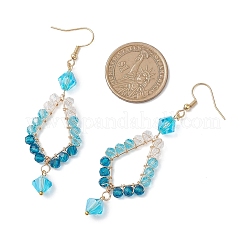 Болтающие серьги из стекла&nbsp;EJEW-JE06868-02