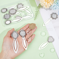 10 шт. 5 стилета для закладки в тибетском стиле с кабошонами&nbsp;AJEW-HY0002-02