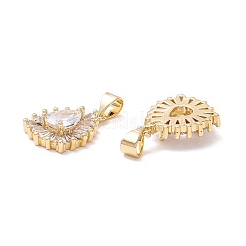 Латунные микропаве прозрачные подвески с фианитом X-KK-Z019-16G