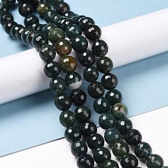 Природные моховой агат бисер нитей&nbsp;G-E571-21C