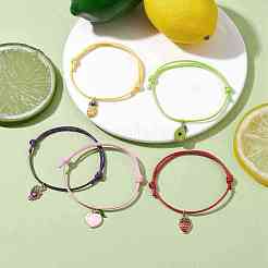 Braccialetti con ciondoli smaltati in lega di frutta&nbsp;BJEW-JB09951