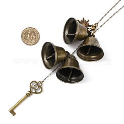 Железный колокольчик и сплав подвеска для ключей украшения&nbsp;HJEW-JM03429-03