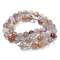 Натуральные фиолетовые фантомные кварцы&nbsp;G-L644-D01-8mm