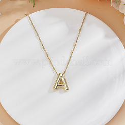 1 chaîne en laiton avec pendentifs en alliage de lettres&nbsp;NJEW-LP0001-41A-G