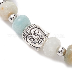 Bracelets extensibles en perles d'amazonite&nbsp;BJEW-JB10196