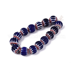 Handgemachte Millefiori Glas runde Perlen&nbsp;LS-LA-N002-12B