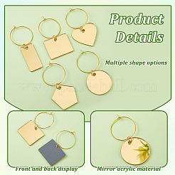 Подвески из акрилового бокала AJEW-GA00009